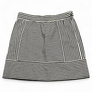 Madewell Black and White striped skirt EUC size 2